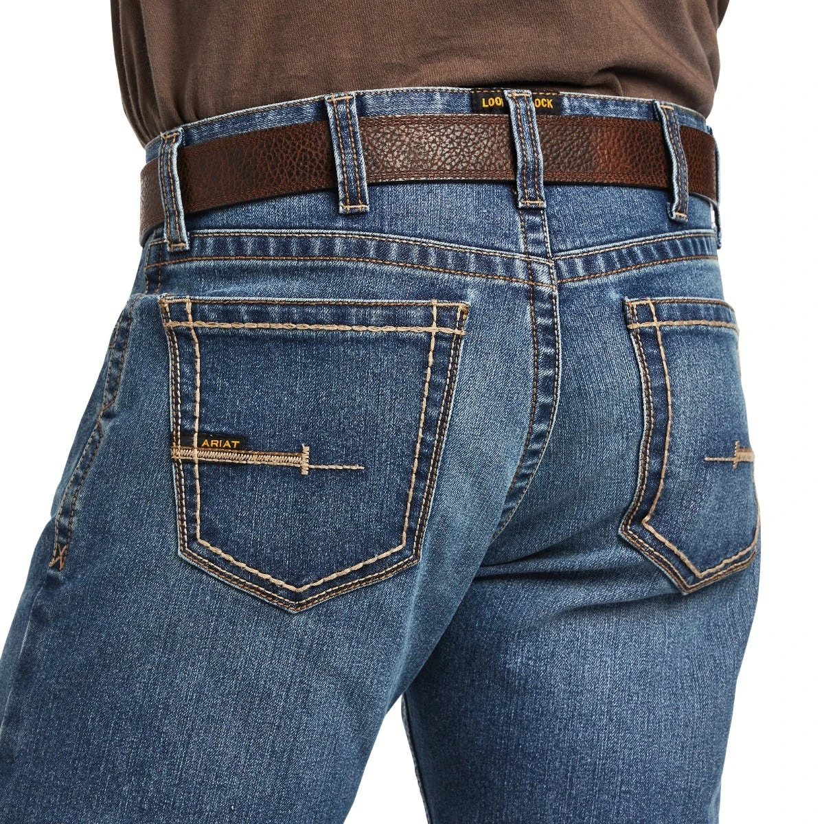 Ariat Rebar Jeans: Men's 10041081 Rico M7 DuraStretch Edge Stackable Straight Leg Jean - Image 6