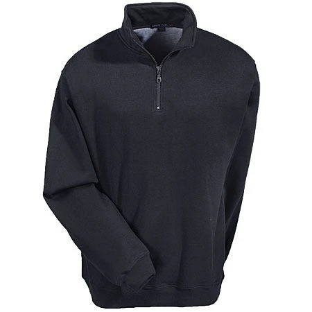 Sport-Tek Sweatshirts: Men's ST253 BK Black Colorfast Quarter Zip Sweatshirt - Image 3