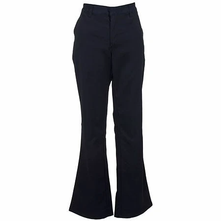 Dickies Pants: Women's FP121 BK Black Flat Front Stretch Twill Pants - Image 2
