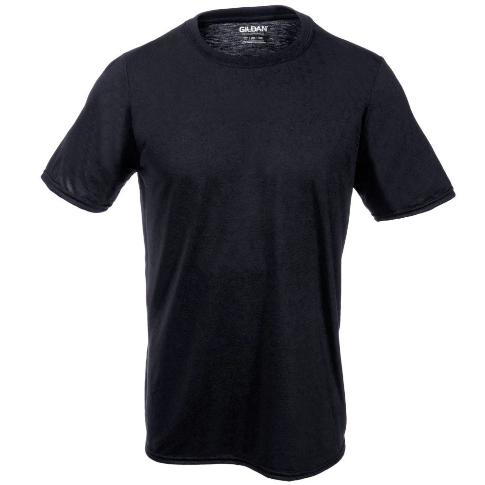 Gildan Shirts: Men's 42000 BLK Black Core Performance Jersey Knit Tee Shirt - Image 3
