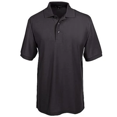 Port Authority Shirts: K500 BLK Silk Touch Black Sport Shirt - Image 3