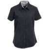 Port Authority L508 BLK Women's Black Short Sleeve Button Shirt