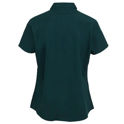 Port Authority Shirts: Women's Dark Green Short Sleeve Shirt L508 DGR - Image 3