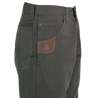 Wrangler Riggs Jeans: Men's Loden Green 3W020 LD Cotton Ripstop Carpenter Jeans - Image 3
