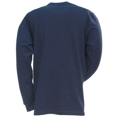 Carhartt Shirts: Men's Navy K126 NVY Cotton Long Sleeve Work Shirt