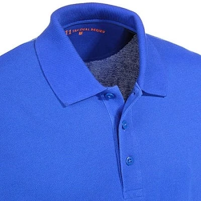 5.11 Tactical Shirts: Men's 41060 692 Blue Cotton Pique Polo Shirt - Image 2