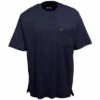 Wrangler Riggs Shirts: Men's Navy 3W700 NV Short Sleeve Pocket Tee Shirt