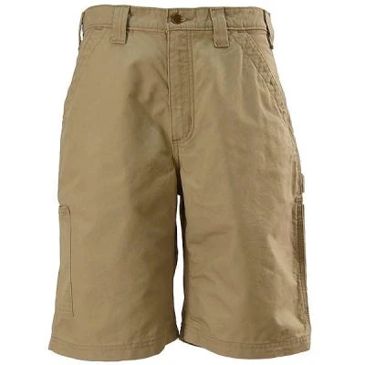 Carhartt Shorts: Men's Dark Khaki B147 DKH Cotton Canvas Work Shorts - Image 4