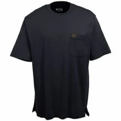Wrangler Riggs Shirts: Men's Black 3W700 BK Short Sleeve Pocket Tee Shirt