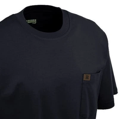 Wrangler Riggs Shirts: Men's Black 3W700 BK Short Sleeve Pocket Tee Shirt - Image 3