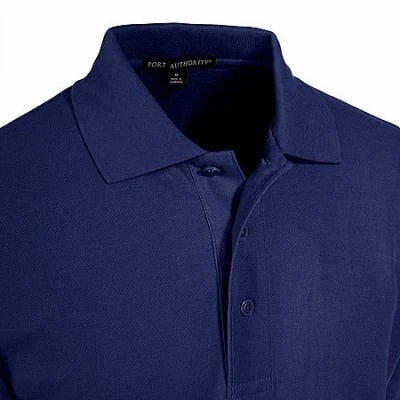 Port Authority Shirts: Silk Touch Navy Knit Polo Shirt K500 NVY - Image 2
