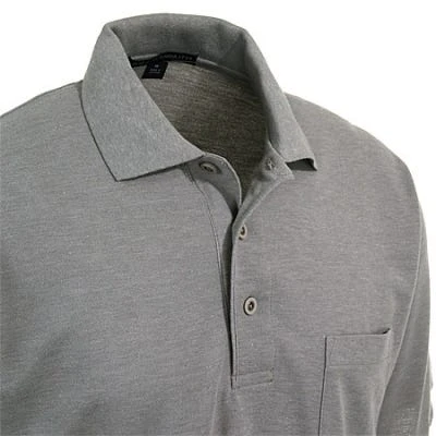 Port Authority Shirts: Men's Silk Touch Grey Polo Shirt K500P GRY - Image 2