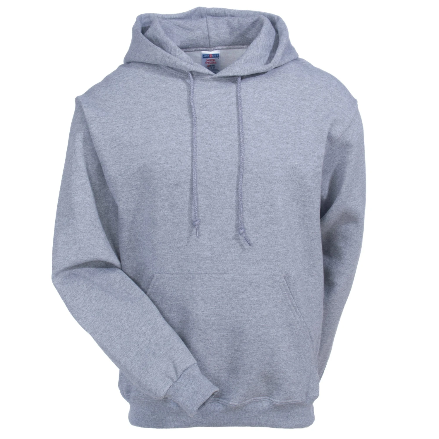 Jerzees Sweatshirts: Men's 4997M OXF Oxford Grey Super Sweats Pullover Hooded Sweatshirt - Image 3