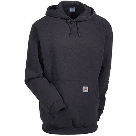 Carhartt Sweatshirts: Men's Black K288 BLK Midweight Pullover Hooded Sweatshirt - Image 3