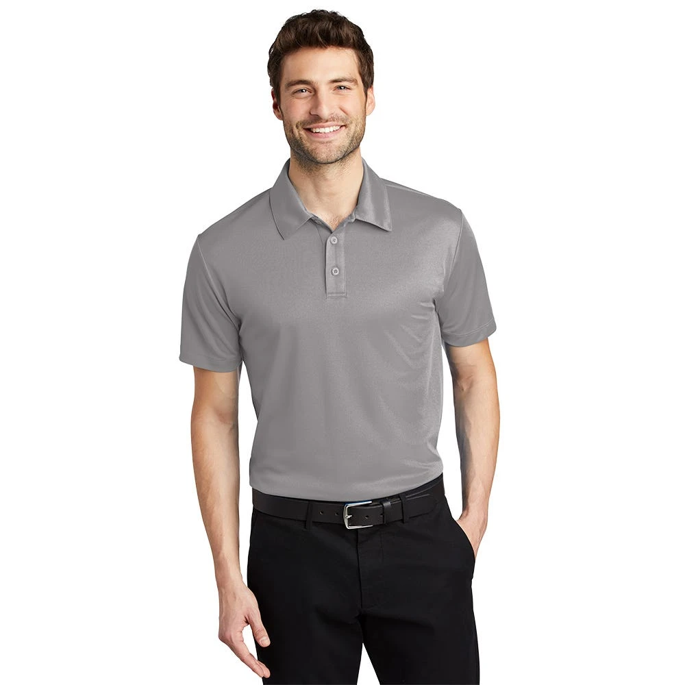 Port Authority Shirt: Men's K540 GRY Gusty Grey Silk Touch Performance Polo - Image 3