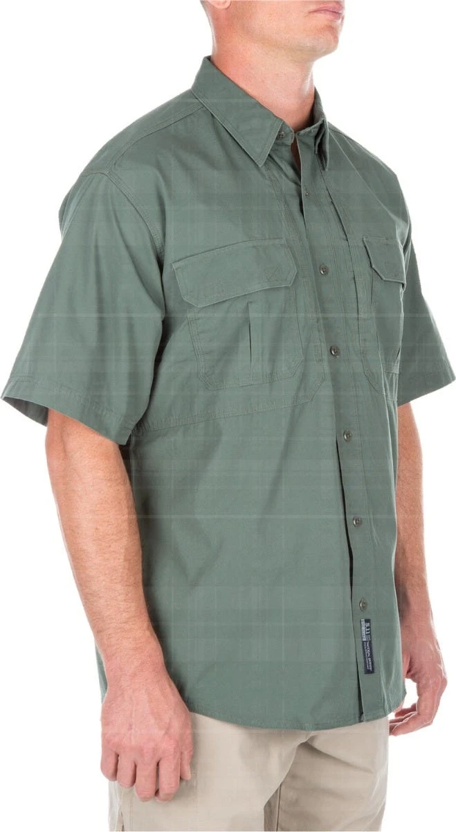 5.11 Tactical Shirts: Men's Green Cotton Uniform Shirt 71152 182 - Image 2