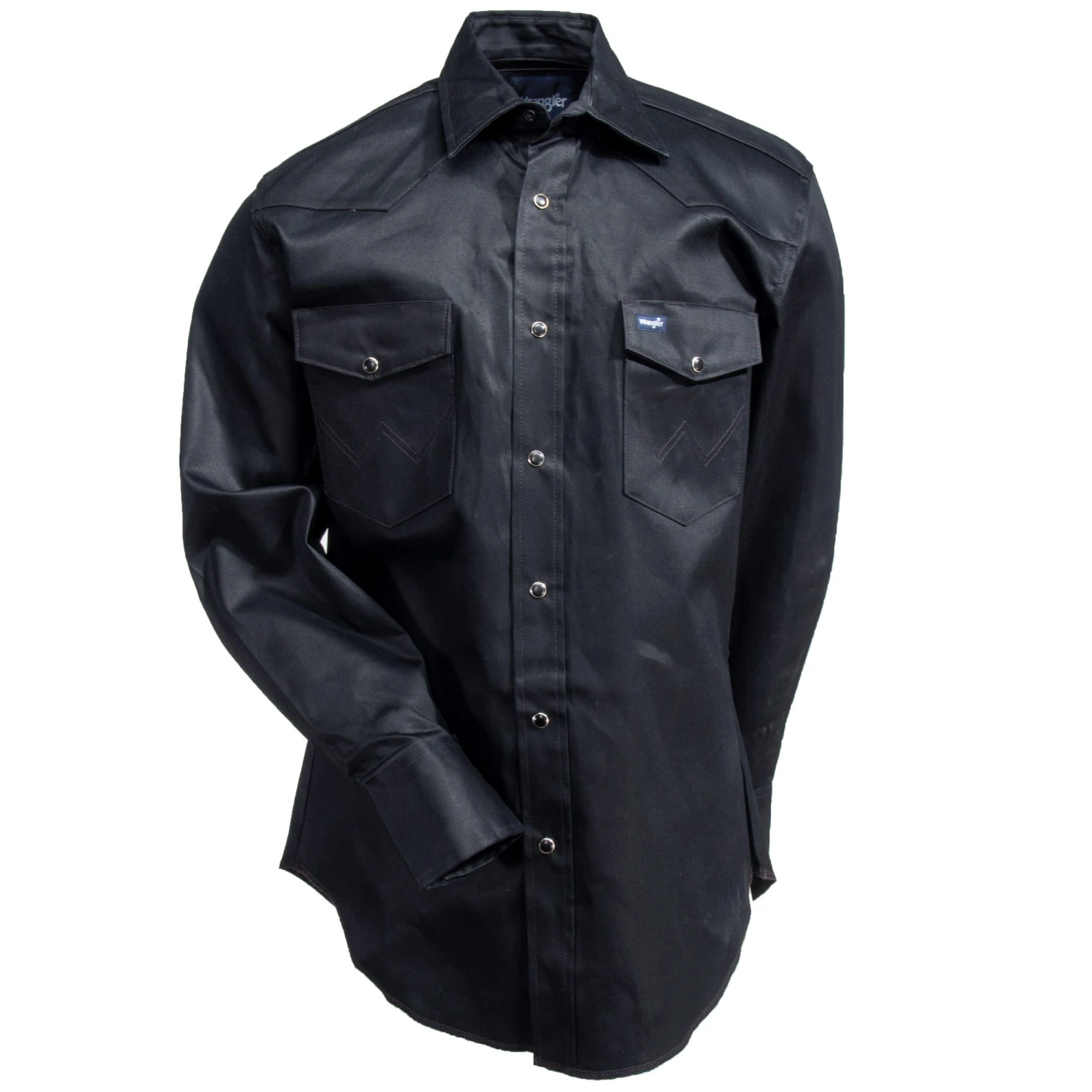 Wrangler Shirts: Men's Black MS70819 Cowboy Cut Long Sleeve Twill Shirt