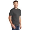 Port & Company Shirt: Men's PC54P CHR Charcoal Core Cotton Pocket Tee