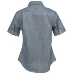 Port Authority Shirts: Women's L659 BLK Short-Sleeve Black SuperPro Oxford Shirt