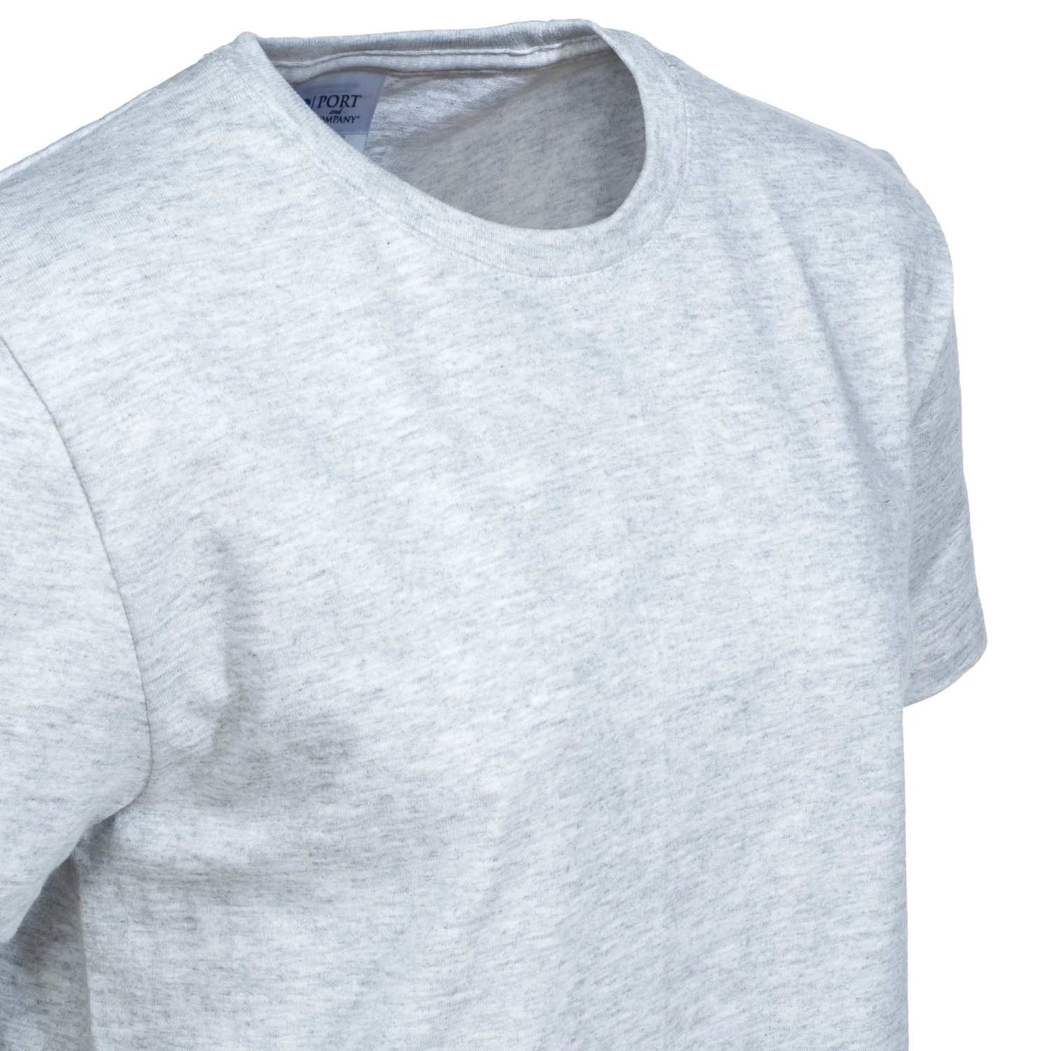 Port & Company Shirts: Women's LPC61 ASH Grey Essential Short-Sleeve Tee Shirt - Image 2