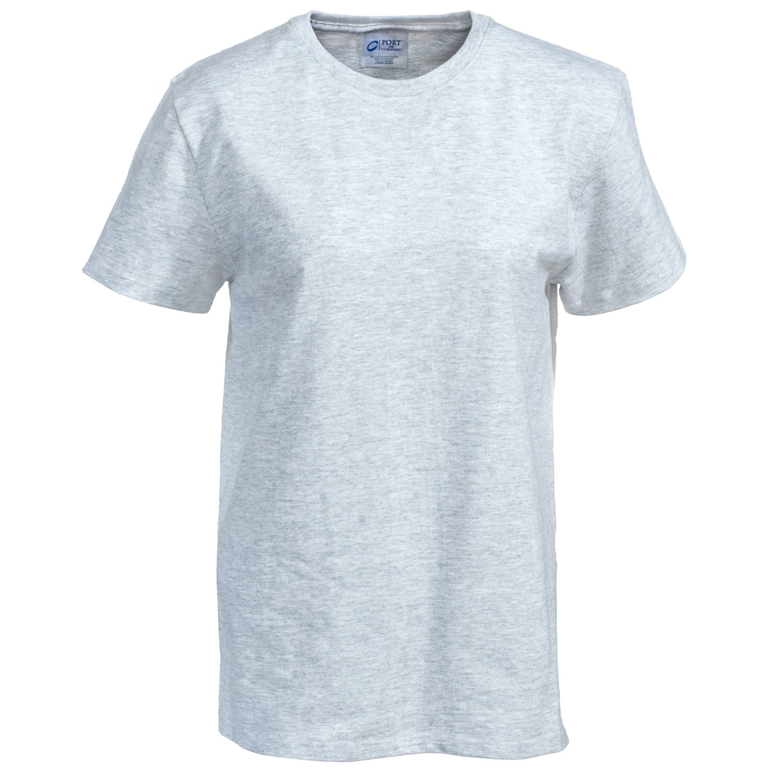Port & Company Shirts: Women's LPC61 ASH Grey Essential Short-Sleeve Tee Shirt - Image 3