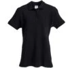 Port & Company Shirts: Women's Jet Black LKP1500 JBK Ring Spun Polo Shirt