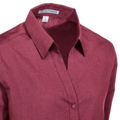 Port Authority Shirts: Women's L640 RDO Red Oxide Button Down Easy Care Crosshatch Shirt
