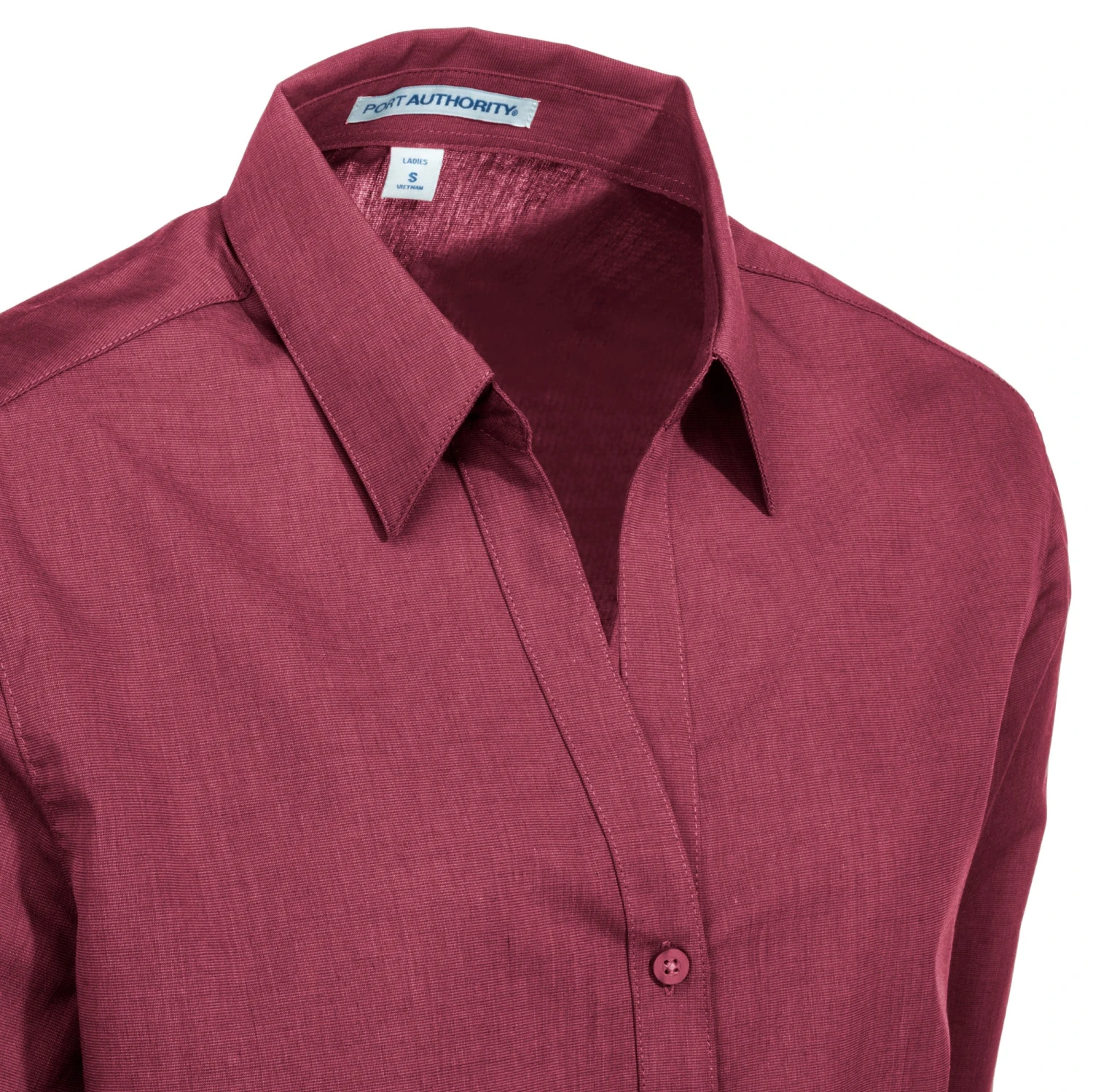 Port Authority Shirts: Women's L640 RDO Red Oxide Button Down Easy Care Crosshatch Shirt