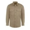 Bulwark Shirts: Men's SES2 TN Flame-Resistant Long Sleeve Tan Work Shirt