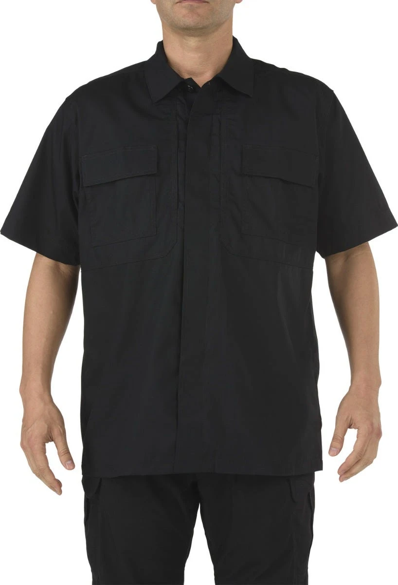 5.11 Tactical Shirts: Men's Black 71339 019 Taclite TDU Short Sleeve Shirt - Image 2