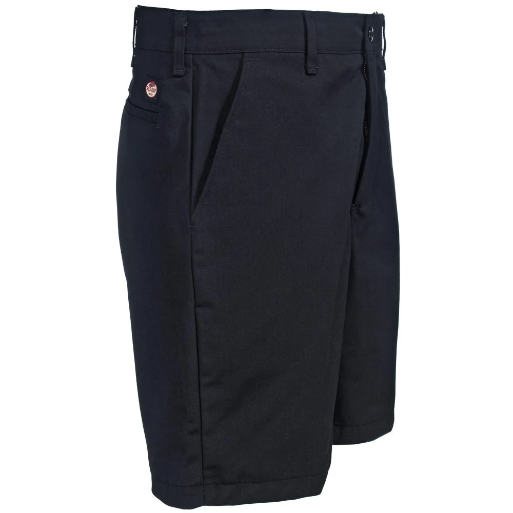Red Kap Shorts: Men's PT26 BK Black Plain Front Twill Shorts