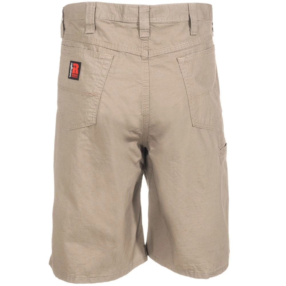 Wrangler Riggs Shorts: Men's Dark Khaki 3W345 DK Ripstop Technician Shorts