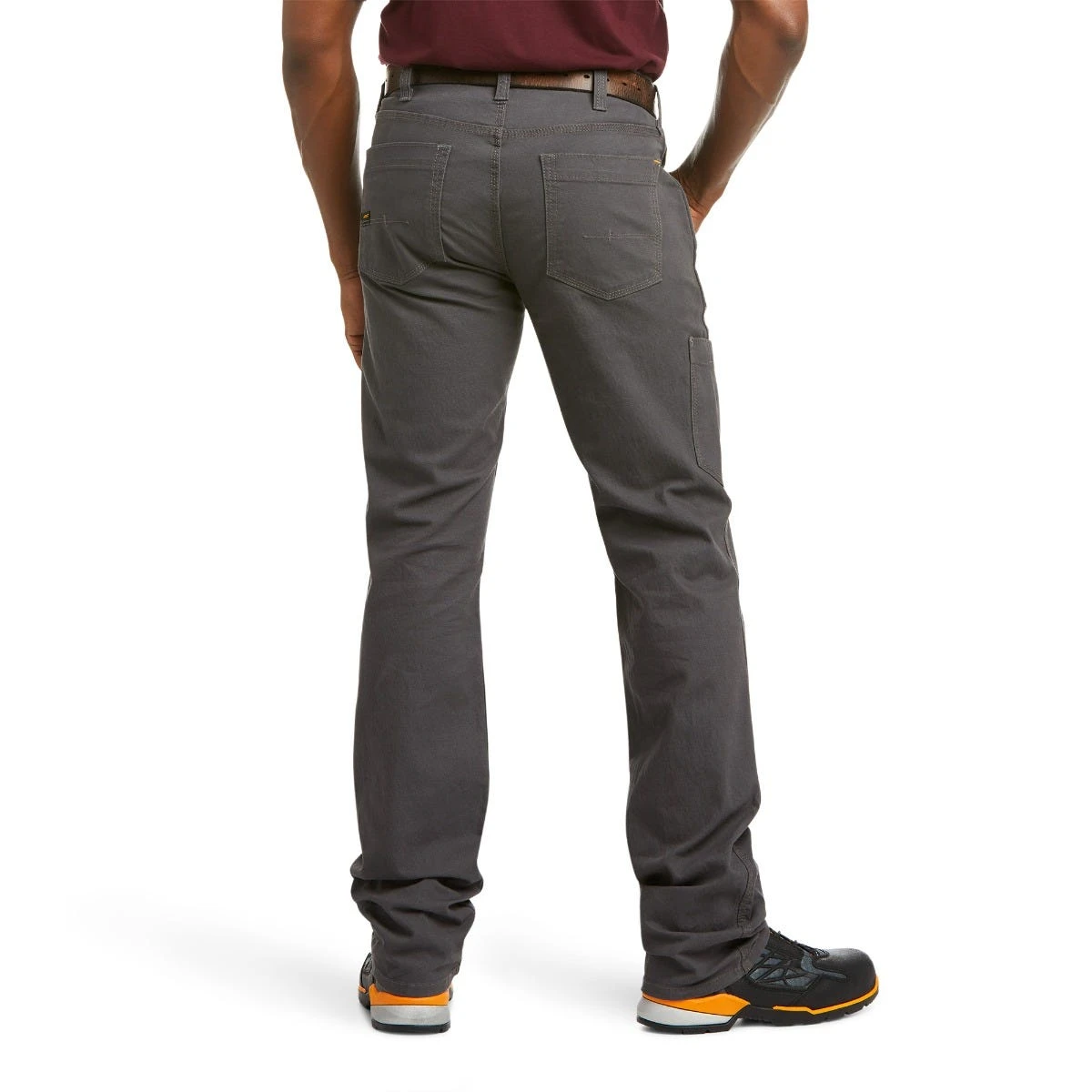 Ariat Rebar Pants: Men's 10030250 Rebar Grey Rebar M4 Low Rise DuraStretch Stackable Straight Leg Pant - Image 2