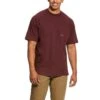 Ariat Shirt: Men's 10031017 Burgundy Heather Rebar Cotton Strong T-Shirt