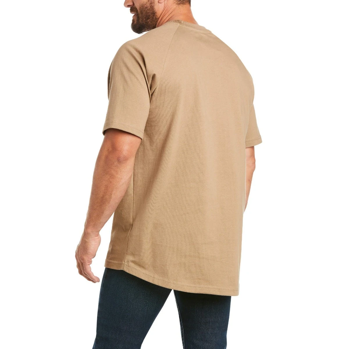 Ariat Rebar Shirt: Men's 10035008 Khaki Rebar Cotton Strong T-Shirt