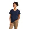 Ariat Rebar Shirts: Women's 10039159 Navy Cotton Strong Wrench Graphic T-Shirt