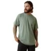 Ariat Rebar Shirts: Men's 10043541 Lily Pad Periscope Rebar Heat Fighter T-Shirt