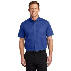Port Authority Shirts: Men's Royal Blue Short Sleeve Shirt S508 RYL