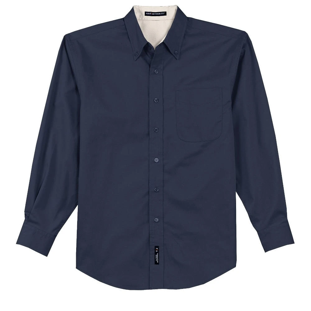 Port Authority Shirts: Men's Navy S608 NVY Easy Care Woven Shirt - Image 5