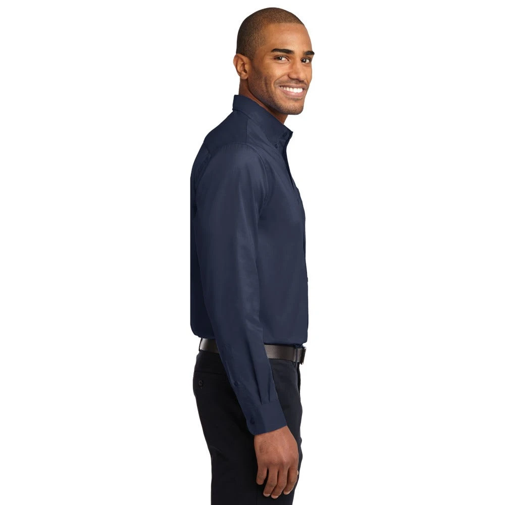 Port Authority Shirts: Men's Navy S608 NVY Easy Care Woven Shirt - Image 4