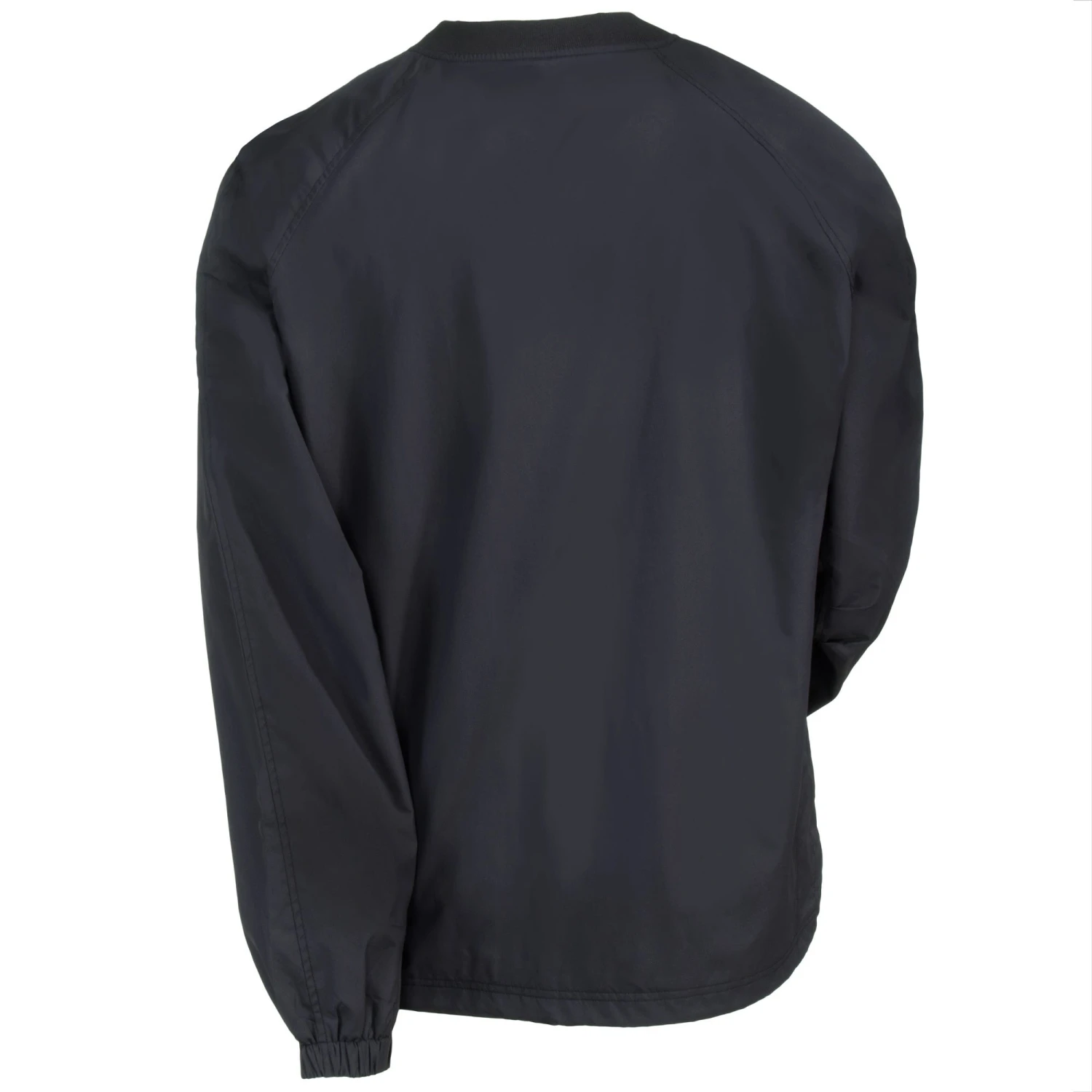 Sport-Tek Shirts: Men's JST72 BLK Raglan Black V Neck Polyester Wind Shirt