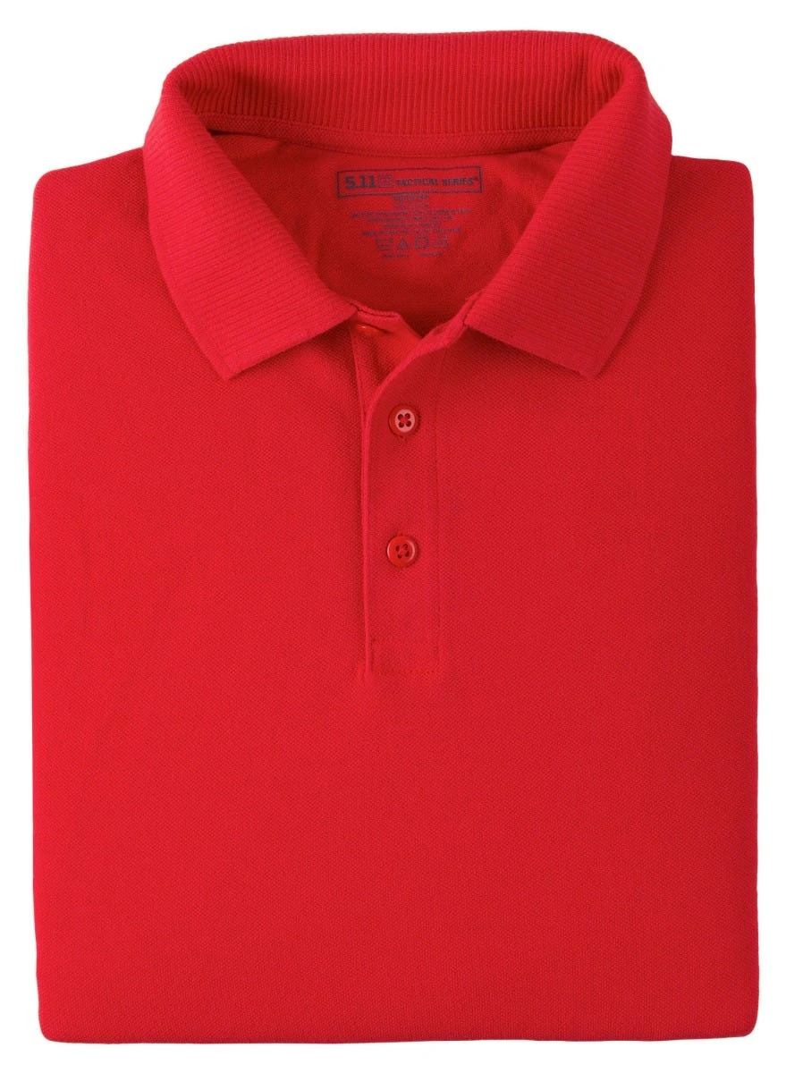 5.11 Tactical Shirts: Men's Red Cotton Knit Polo Shirt 41060 477 - Image 2
