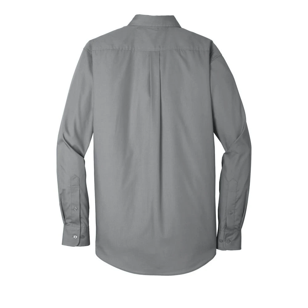 Port Authority Shirts: Men's Gusty Grey W100 GGY Carefree Poplin Shirt - Image 6