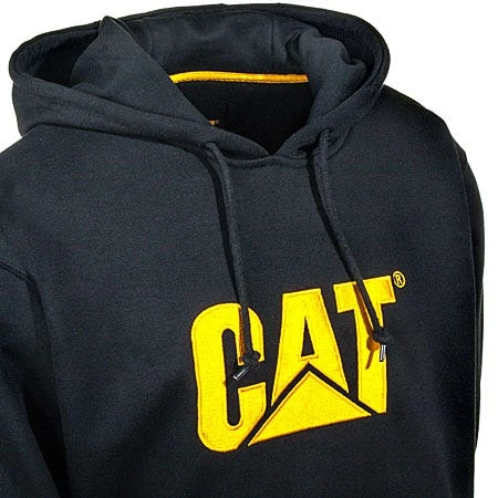 Caterpillar Sweatshirts: Men's Black W10646 016 Trademark Hooded Sweatshirt - Image 2