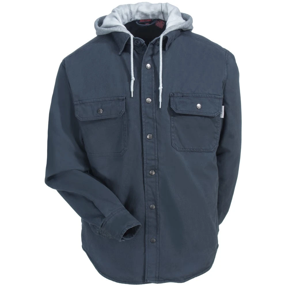 Wolverine Shirts: Men's W1203890 045 Grey Overman Hooded Shirt Jacket - Image 3