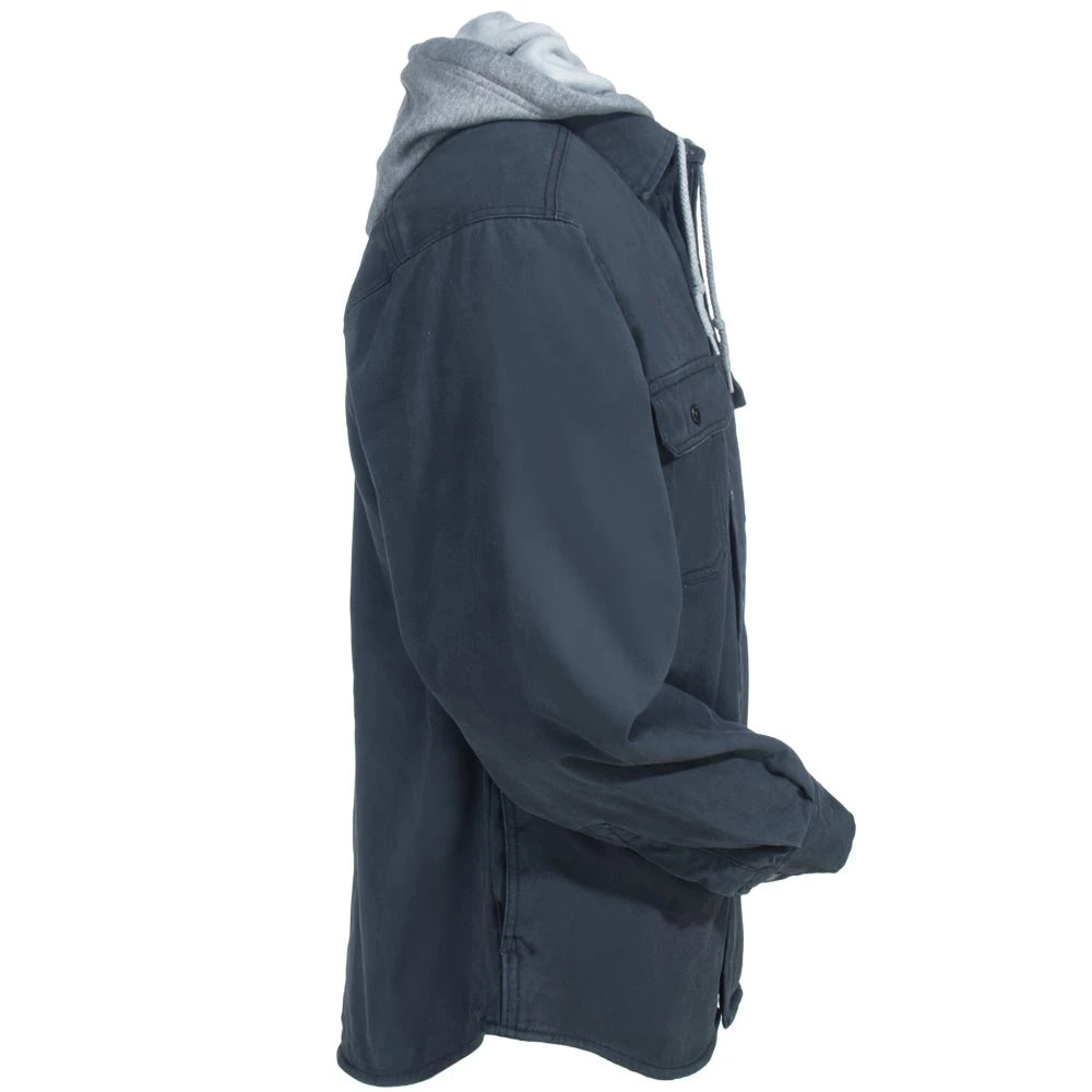 Wolverine Shirts: Men's W1203890 045 Grey Overman Hooded Shirt Jacket - Image 5