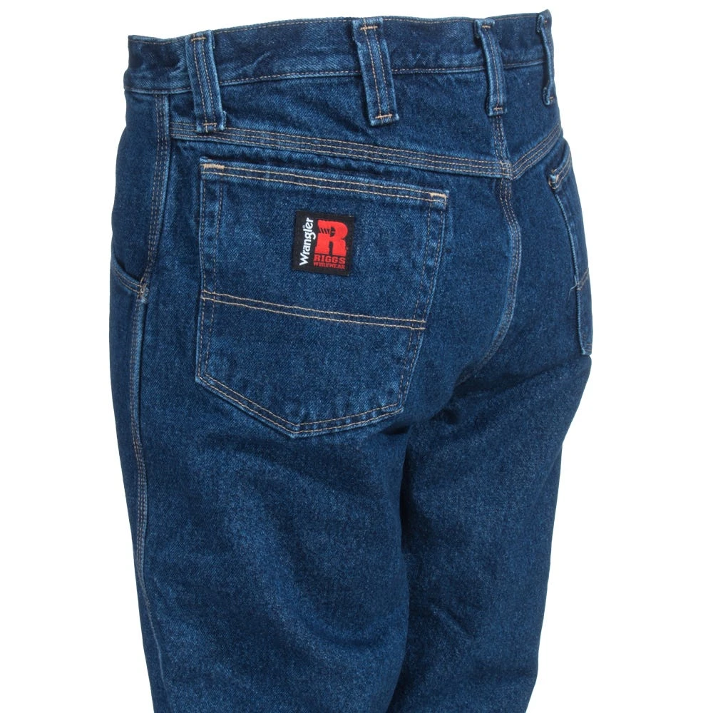 Wrangler Riggs Jeans: Men's Thinsulate-Lined 3W055 TH Relaxed Fit Dark Blue Jeans - Image 4