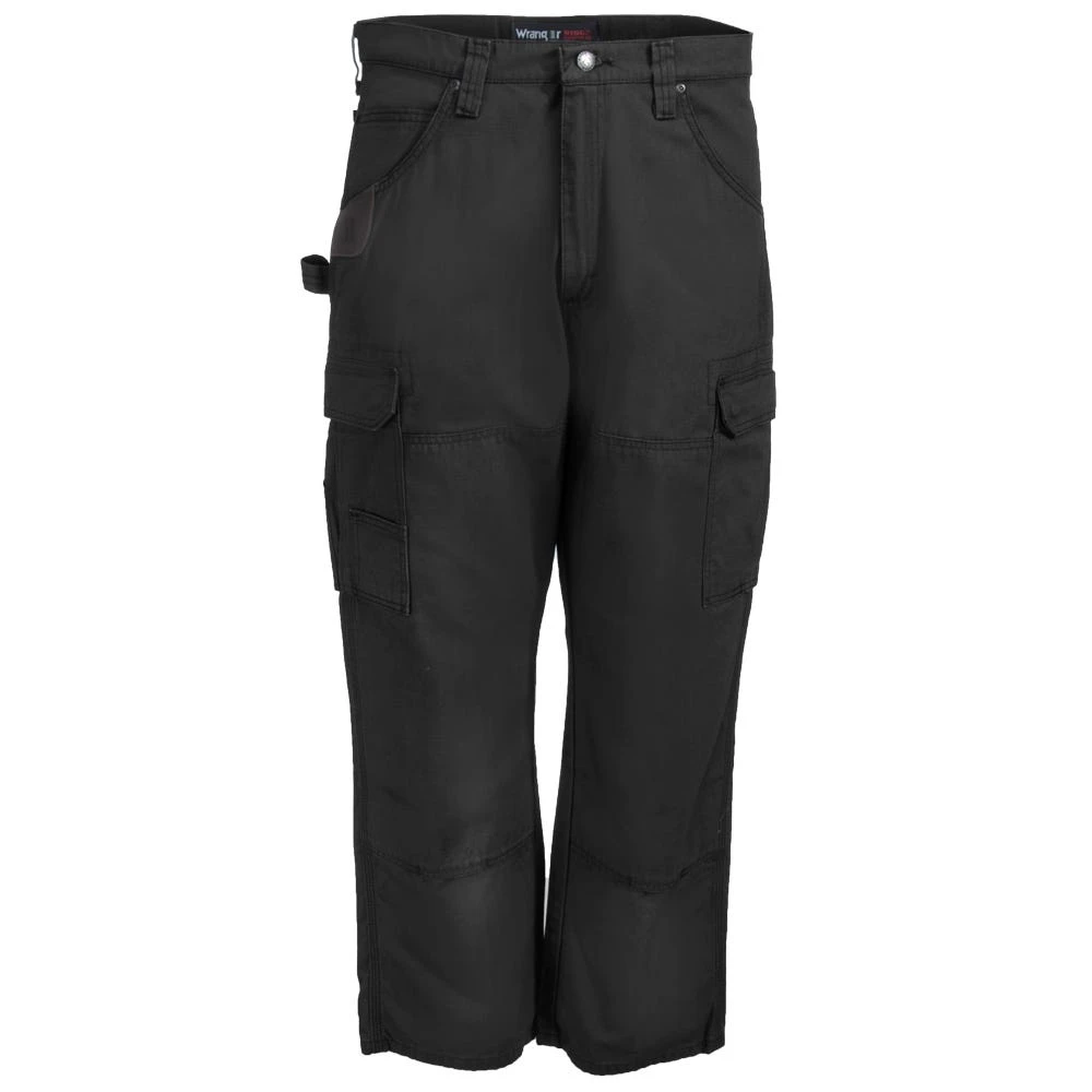 Wrangler Riggs Pants: Men's 3W060 BL Black Ripstop Ranger Pants - Image 2