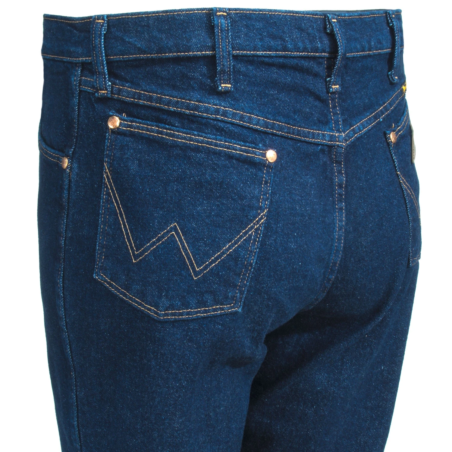 Wrangler Jeans: Men's Cowboy Cut 0947 STR Navy Regular Fit Stretch Jeans - Image 3