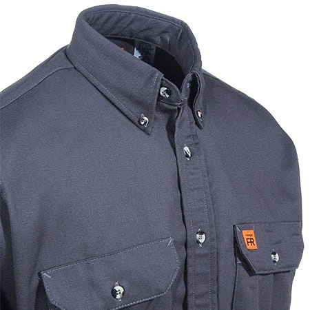 Wrangler Riggs Shirts: Men's Grey FR3W5 GY Flame Resistant Long Sleeve Shirt - Image 2